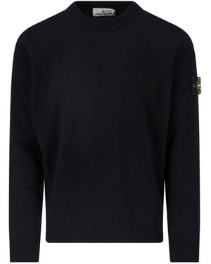Stone Island Virgin Wool Jumper - Blue
