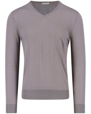 Ballantyne Cotton Jumper - Purple