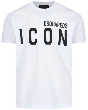 DSquared² T-Shirt Logo "Icon" - Bianco