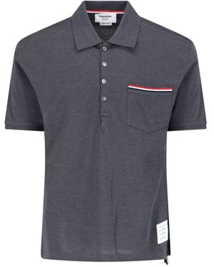 Thom Browne Polo Logo - Blu