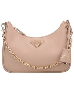 Prada Shoulder Bag "Re-Edition 2005" - Natural