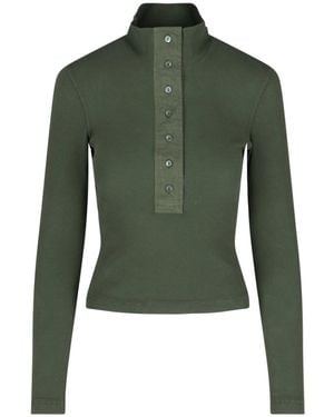 Gucci Logo Turtleneck T-Shirt - Green