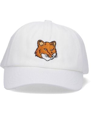 Maison Kitsuné Bold Fox Baseball Cap - White