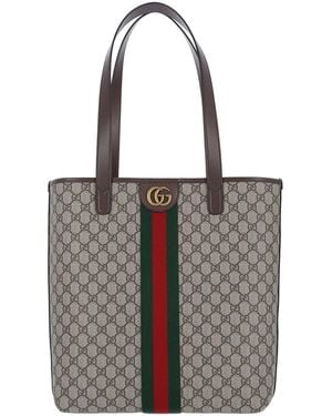 Gucci 'Ophidia' Medium Tote Bag - Natural
