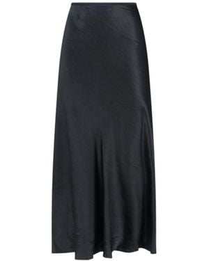 Maison Margiela Satin Midi Skirt - Black