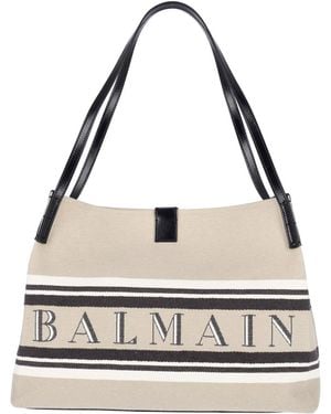 Balmain Medium Tote Bag Release - White
