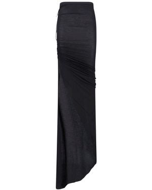 Rick Owens Draped Maxi Skirt - Blue
