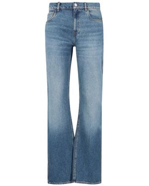 Coperni High-Waisted Light Straight-Leg Jeans - Blue