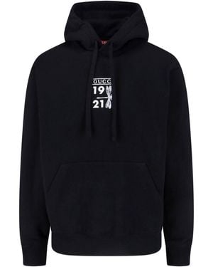 Gucci Hoodie Logo - Blue