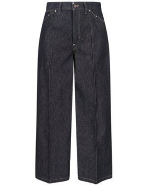 Lemaire Wide Studs Trousers - Blue