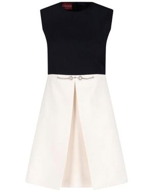 Gucci Two-Tone Cady Dress - Black