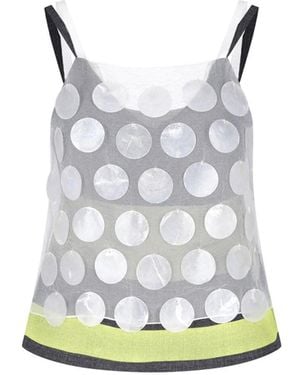Marni Tank Top With Appliqués - Blue