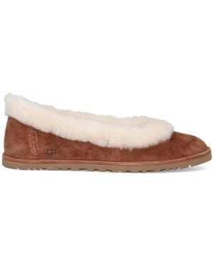 UGG Flat Shoes Upper: Leather - White