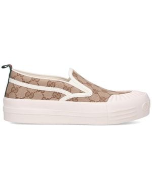 Gucci Trainers Logo Slip-On - White