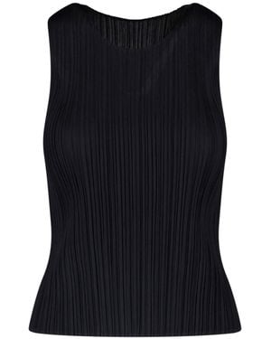 Pleats Please Issey Miyake Pleated Tank Top - Black