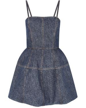 Fendi Mini Dress Ff - Blue