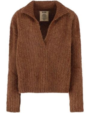 Uma Wang Alpaca Blend Sweater - Brown