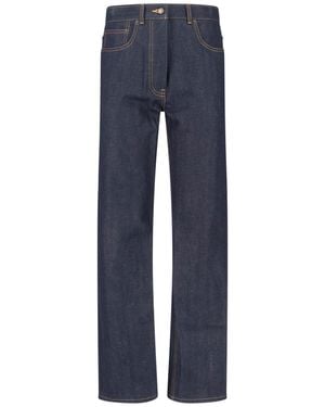 Thom Browne Mid-Rise Straight-Leg Denim Jeans - Blue