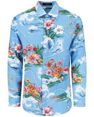 Gucci Printed Viscose Shirt - Blue