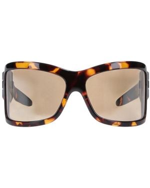 Bottega Veneta Sunglasses “Intrecciato Wraparound” - Natural