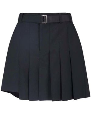 Sacai Wool Blend Shorts - Blue