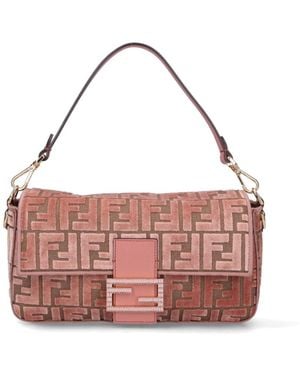 Fendi Monogram "Baguette" Bag - Pink