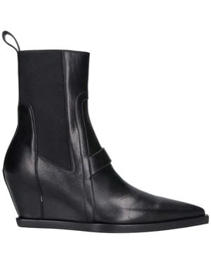 Rick Owens Ankle Boots "Sharp Wedge" - Black