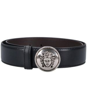 Versace Belts Calf Leather - Black