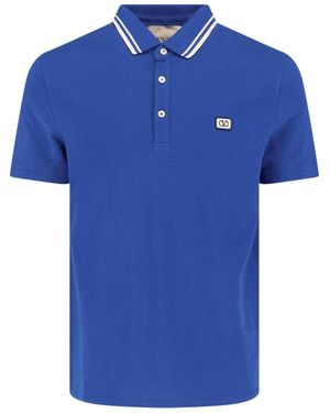 Valentino Logo Polo Shirt - Blue