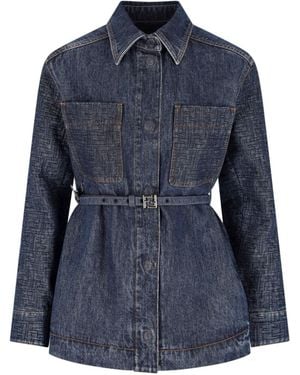 Fendi 'Ff' Denim Jacket - Blue