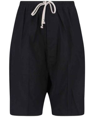 Rick Owens Cotton Shorts - Blue