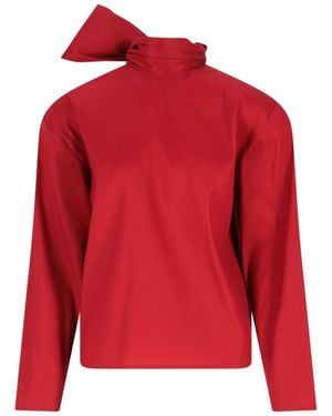 Saint Laurent Lavallière Top - Red