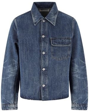 Our Legacy Faded Cropped Denim Jacket - Blue