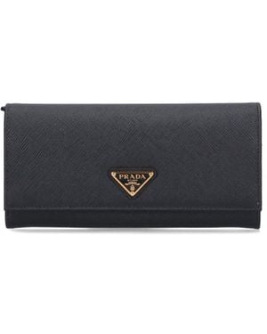 Prada Saffiano Wallet - Black