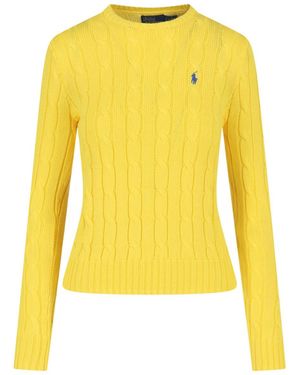 Polo Ralph Lauren Cable-Knit Crewneck Jumper - Yellow
