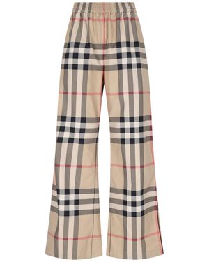 Burberry Wide Trousers in Black Lyst