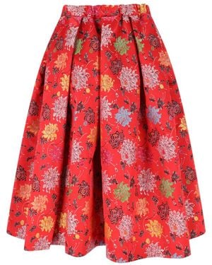 Comme des Garçons Gonna Midi Svasata - Rosso