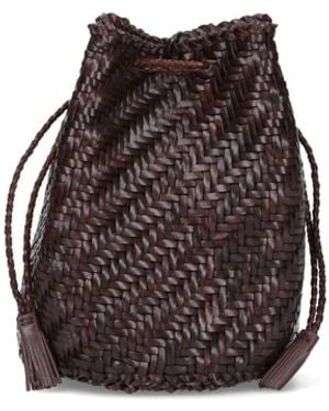 Dragon Diffusion Bucket Bag “Pompom Double Jump” - Brown