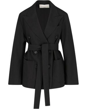 Setchu 'Origami' Double-Breasted Blazer - Black