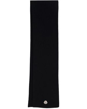 Moncler Virgin Wool Scarf - Black