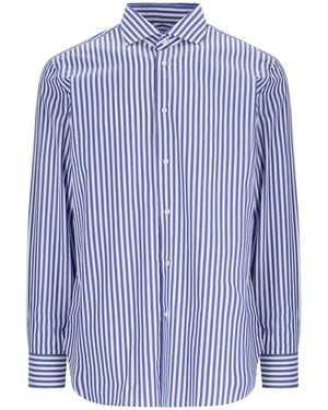 Laboratorio Del Carmine Striped Shirt - Blue