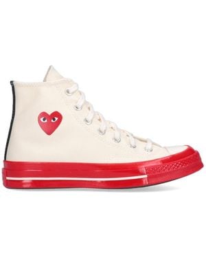 COMME DES GARÇONS PLAY X Converse 'Chuck 70' High Top Sneakers - Red