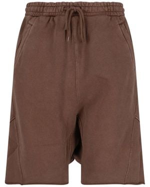 Entire studios Pantaloncini Sportivi "Heavy Drop" - Marrone