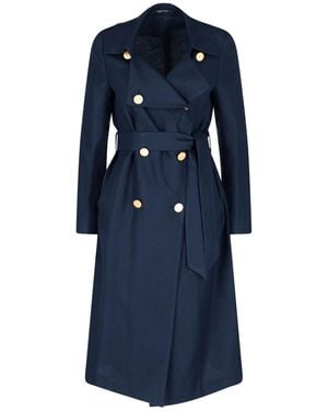 Tagliatore Double-Breasted Trench Jacket - Blue