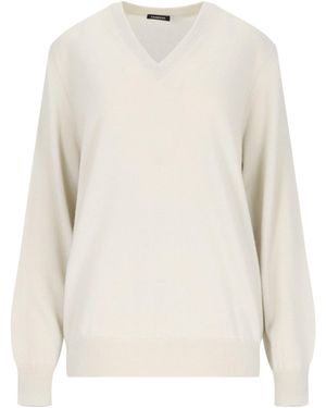 Canessa V-neck Jumper - White