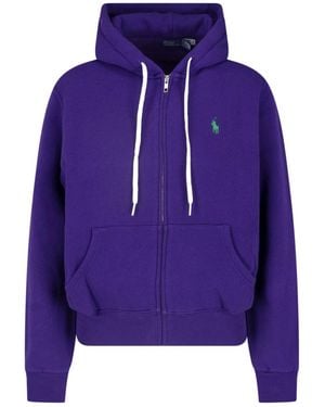 Polo Ralph Lauren Hoodie Logo - Purple