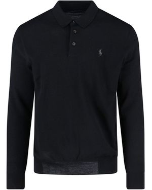 Polo Ralph Lauren Logo Wool Jumper - Blue