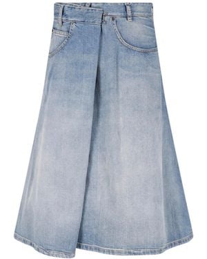 Maison Margiela Denim Midi Skirt - Blue