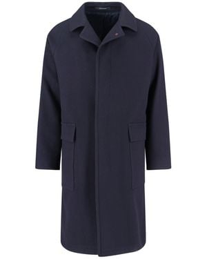 Tagliatore Cappotto In Misto Lana - Blu