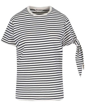 JW Anderson Striped T-Shirt - Gray